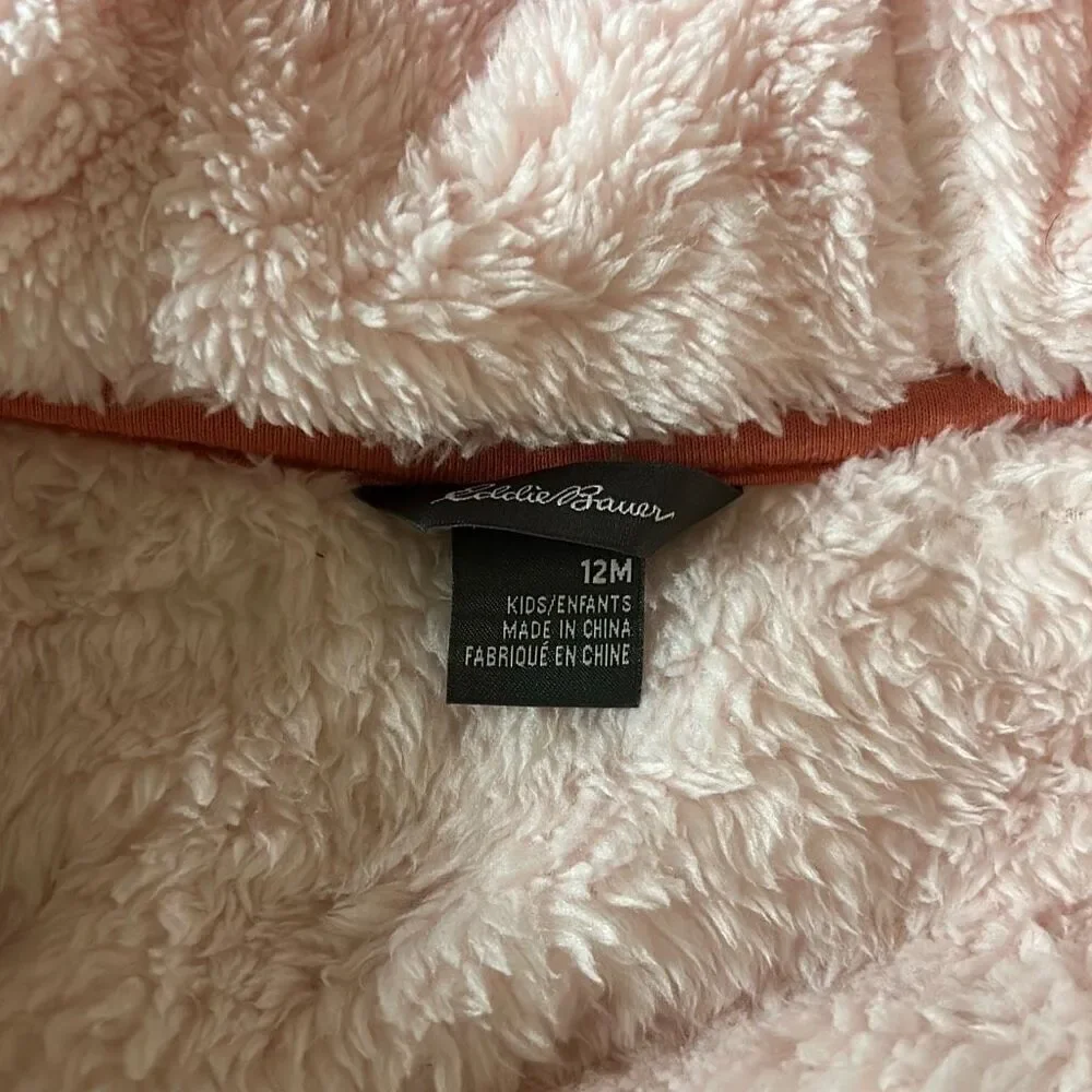 Eddie Bauer Baby Bunting 12 mo fleece One Piece Outdoor Winter Outfit